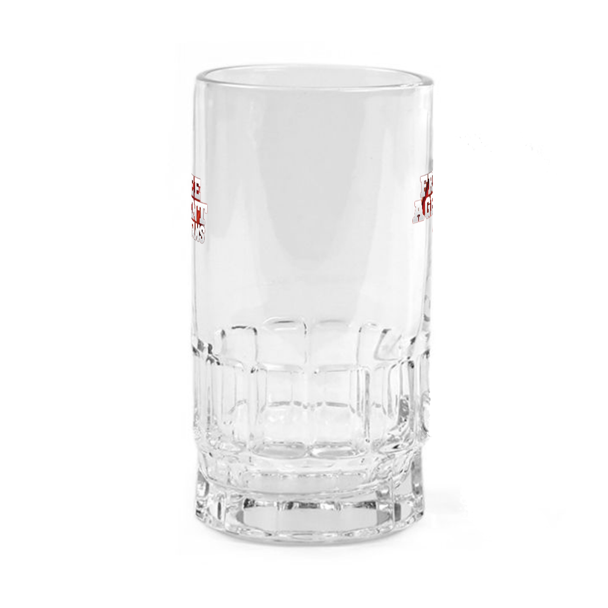 Clear glass beer mug