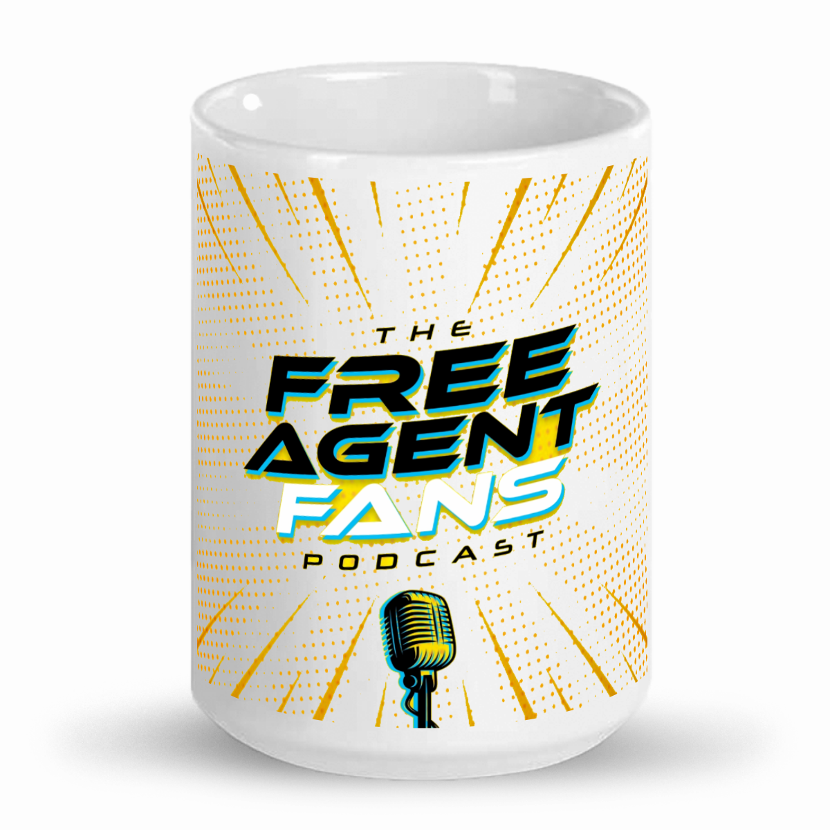 Tall glossy ceramic mug
