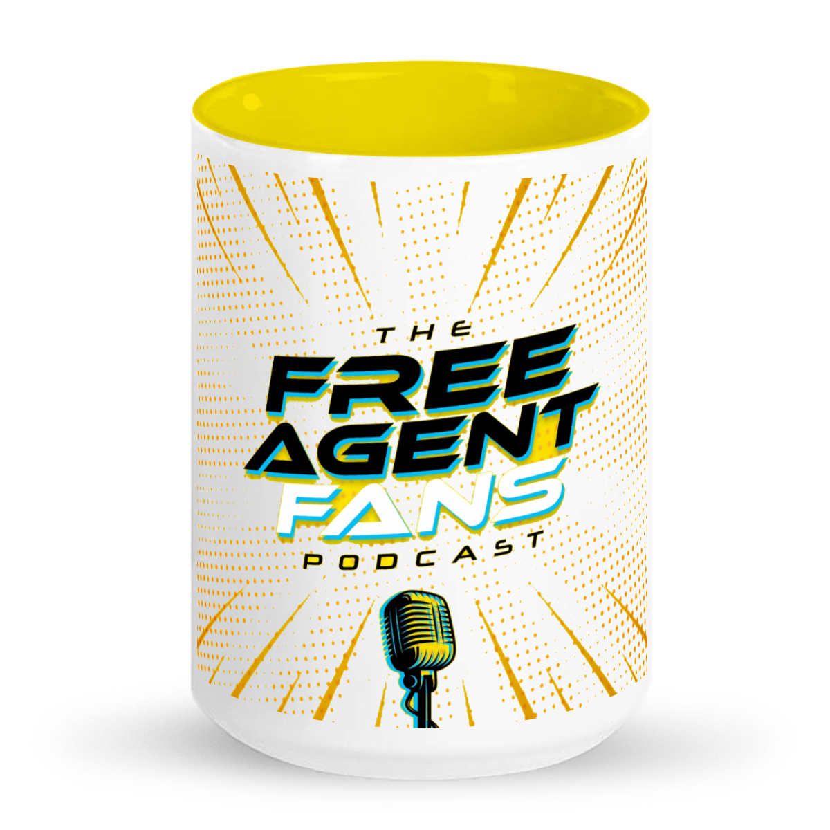 Tall glossy ceramic mug