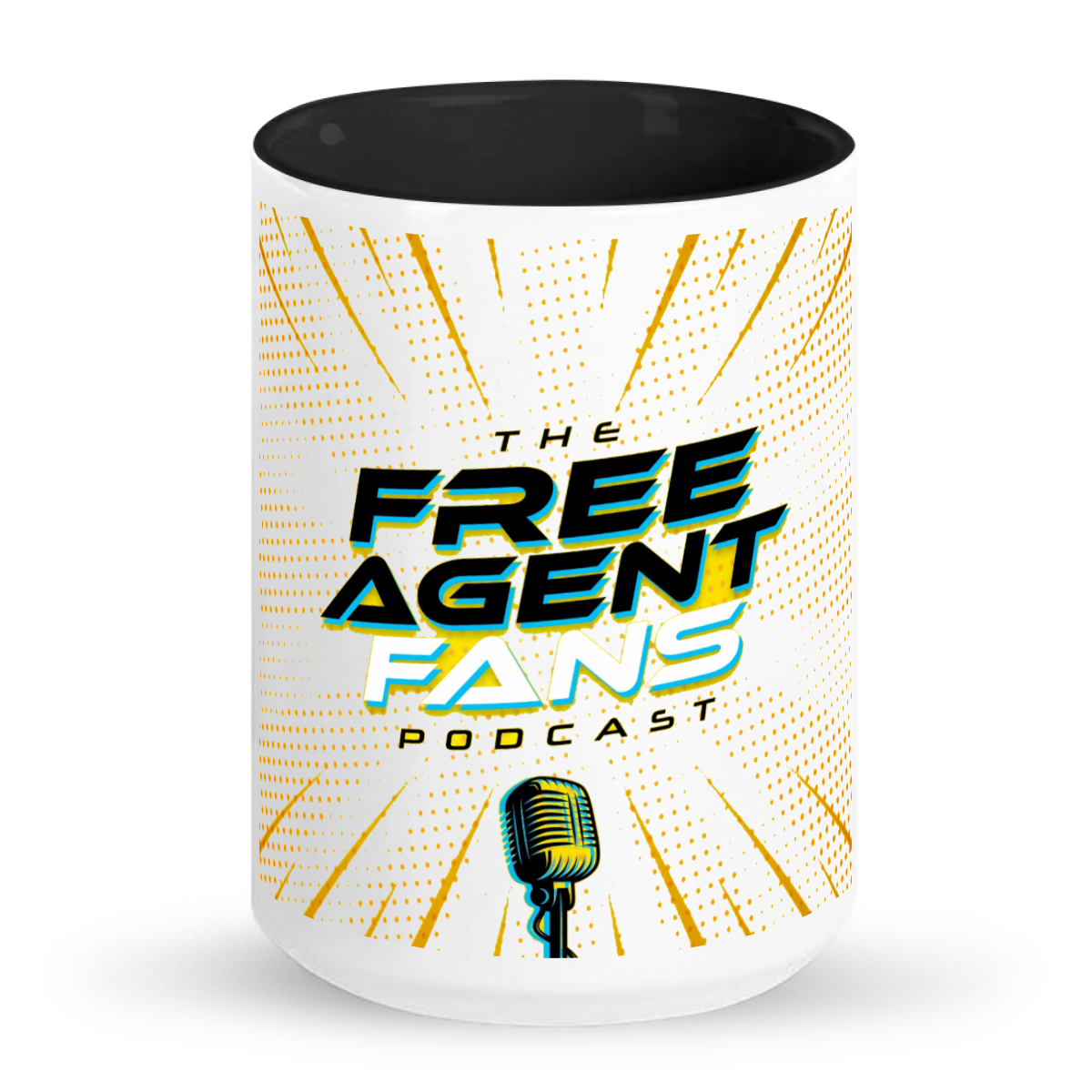 Tall glossy ceramic mug