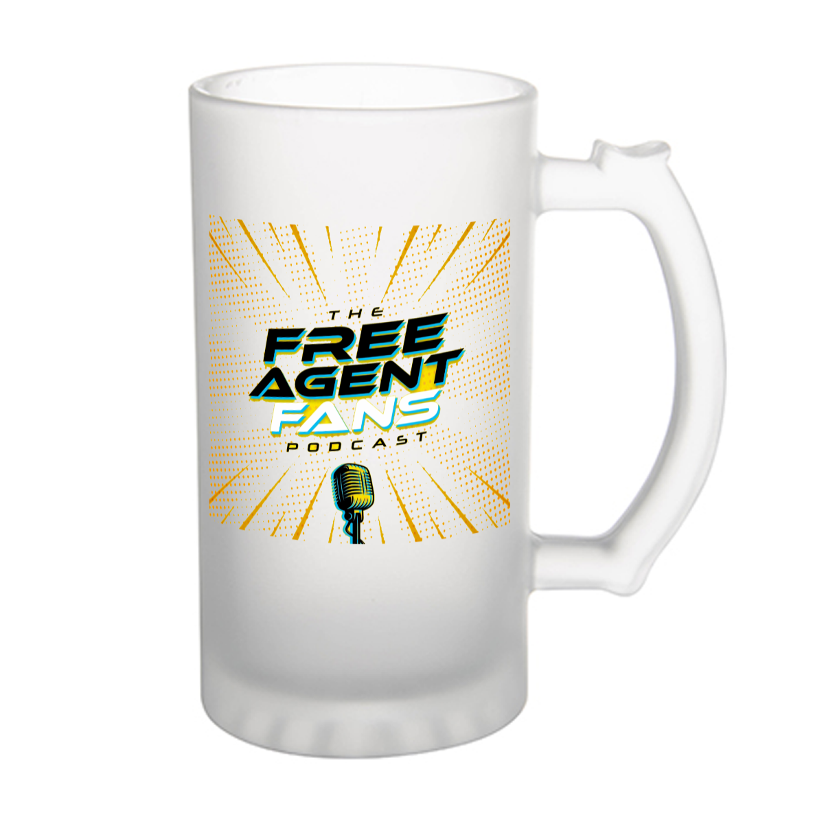 Frosted glass beer mug