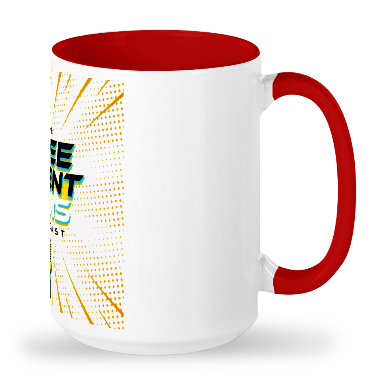 Tall glossy ceramic mug