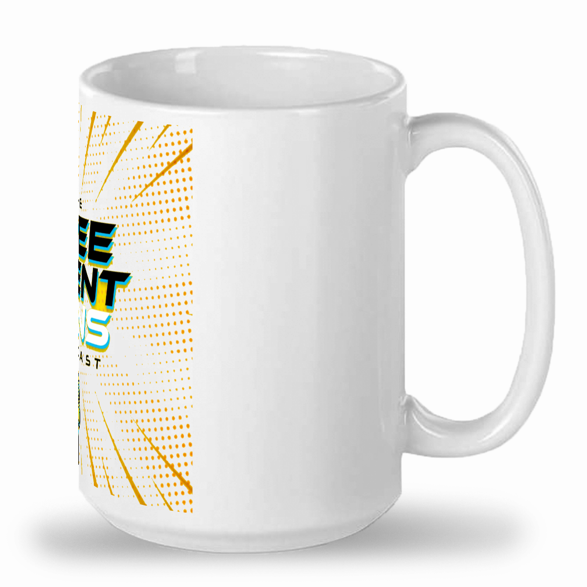Tall glossy ceramic mug