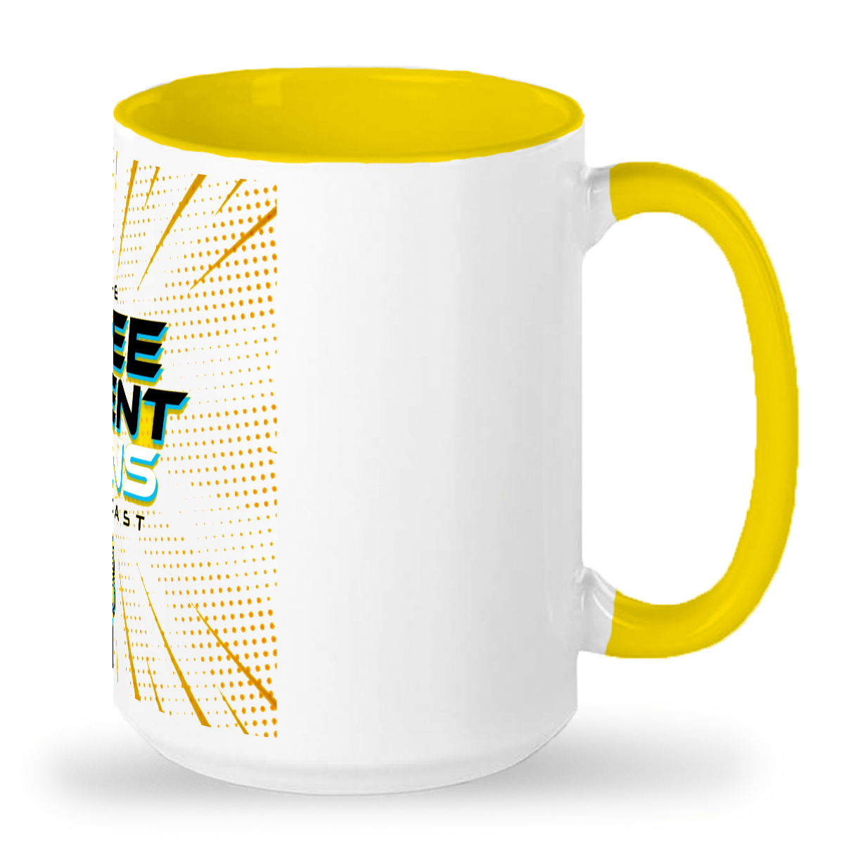 Tall glossy ceramic mug