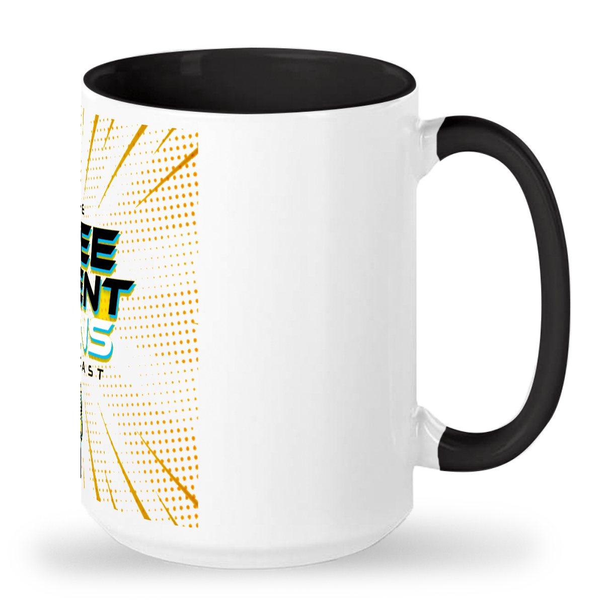 Tall glossy ceramic mug