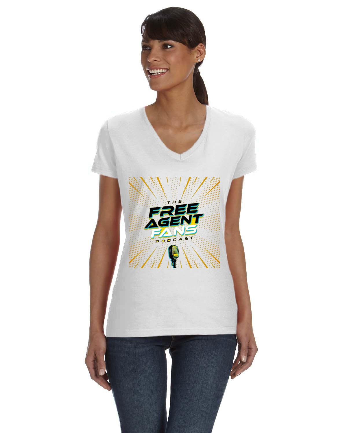 Fruit of the Loom Ladies' 8.3 oz./lin. yd. HD Cotton V-Neck T-Shirt | L39VR