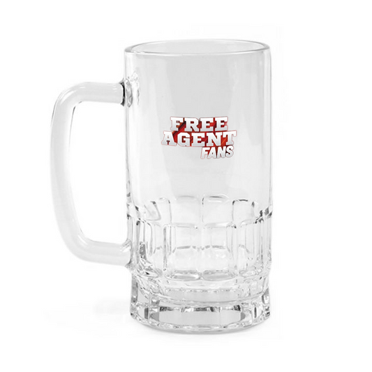 Clear glass beer mug
