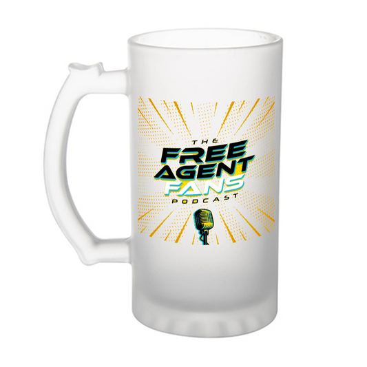 Frosted glass beer mug