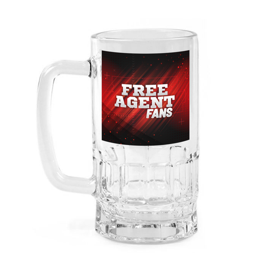 Clear glass beer mug