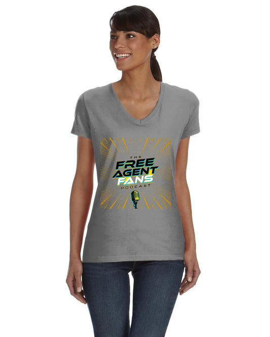 Fruit of the Loom Ladies' 8.3 oz./lin. yd. HD Cotton V-Neck T-Shirt | L39VR